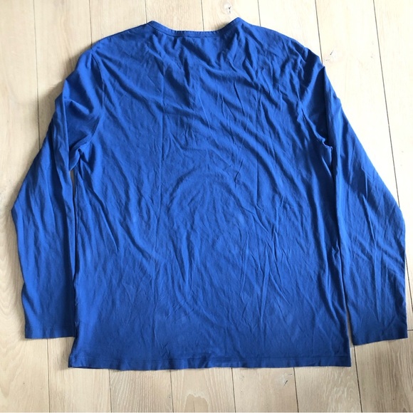COS Henley Neck Long Sleeve Shirt in Blue Men’s Size XL - Picture 3 of 10